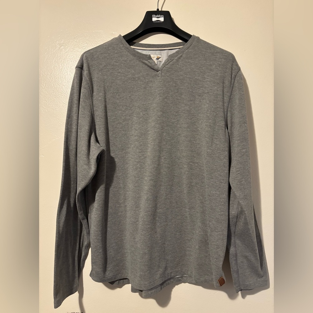 Fundamental Coast LS Casual Sweater- XL, Gray, Like New